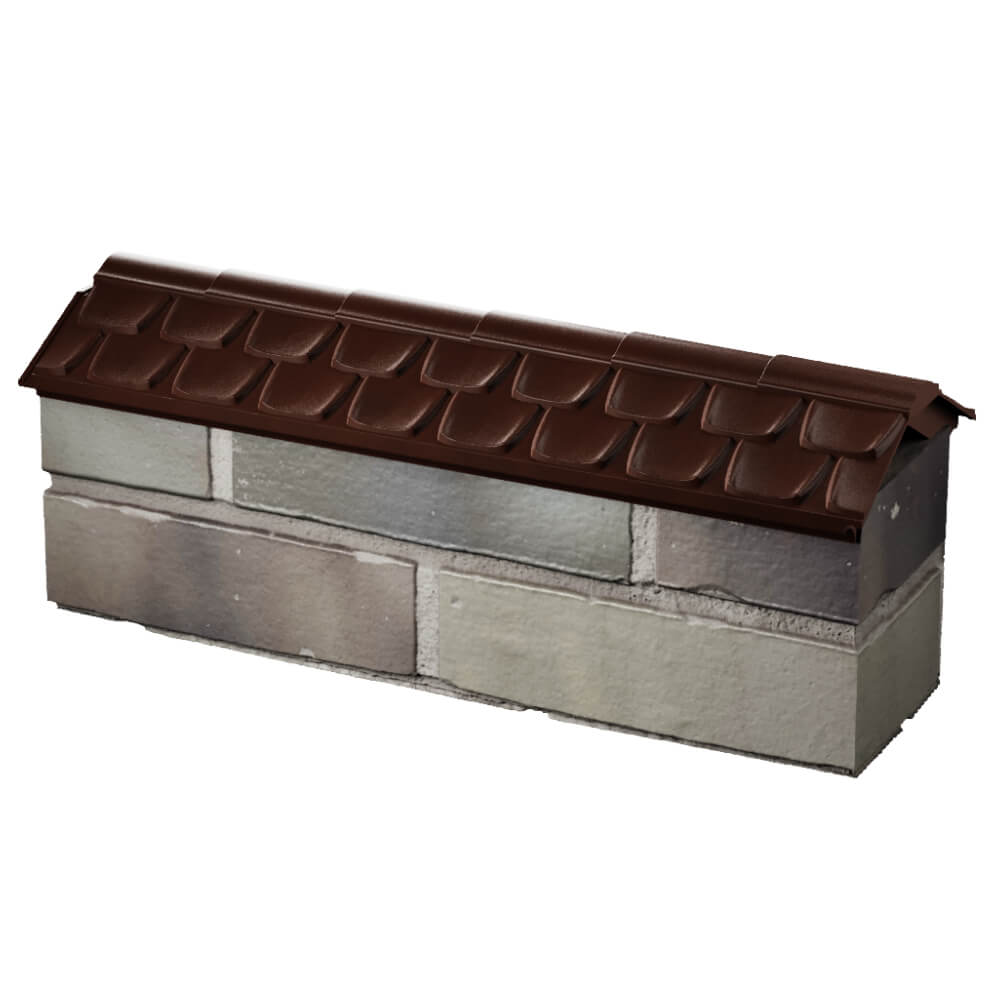 Парапет Zking Эльбрус Коричневый с посадкой на 0.5 кирпича (130мм) в Минске фото
