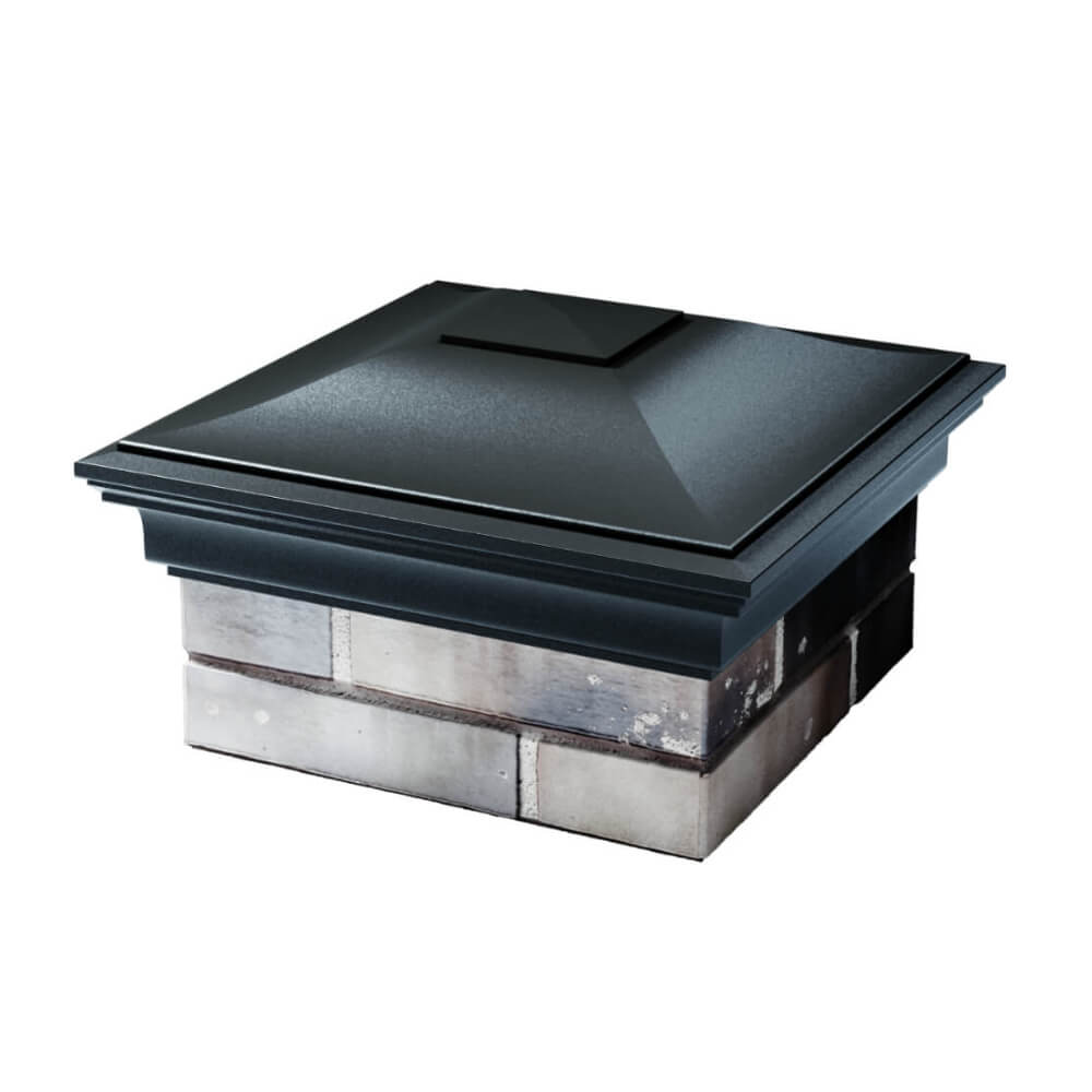 Колпак Zking Монблан Черный на столб 1.5х1.5 еврокирпича 0.7НФ (355х355мм) в Минске фото