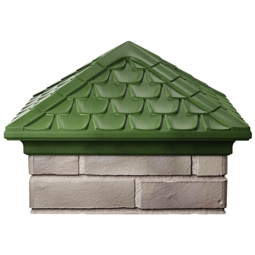 Колпак Zking Эльбрус Зеленый на столб 1.5х1.5 кирпича (385х385мм) Минск фото