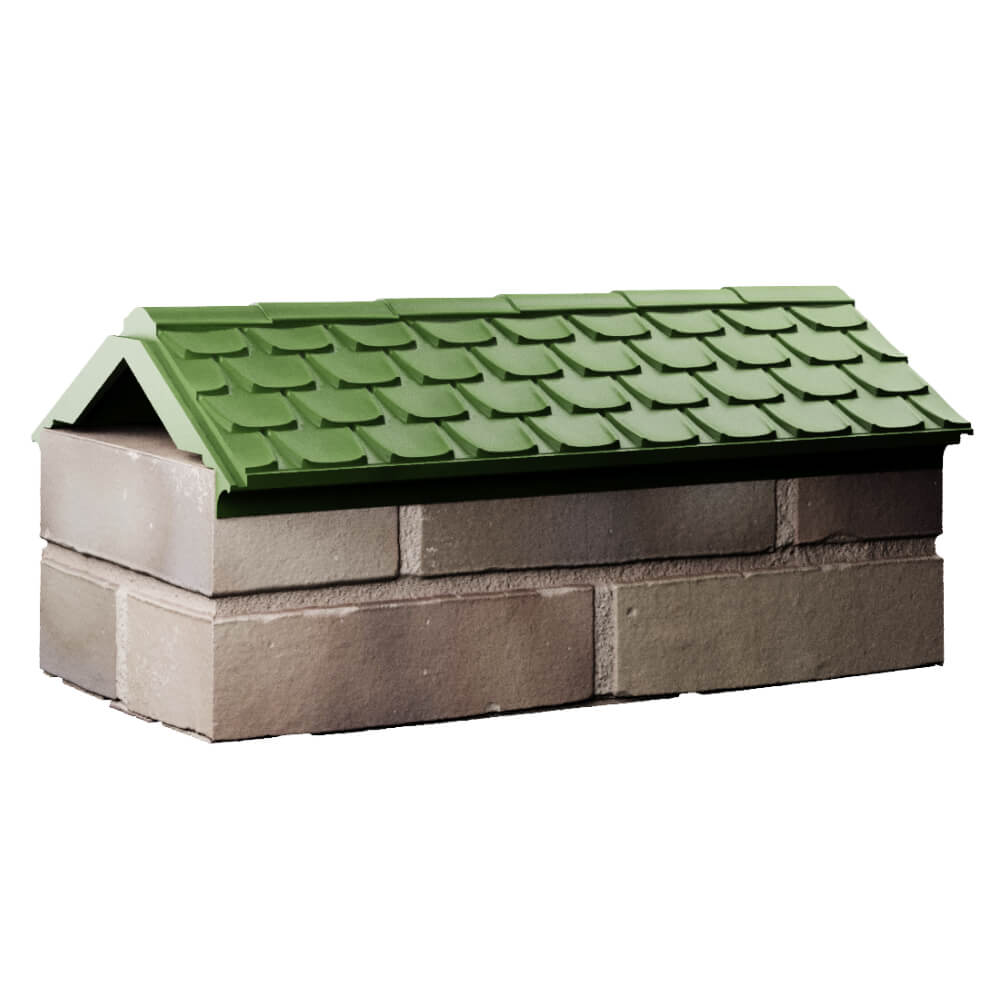Парапет Zking Эльбрус Зеленый с посадкой на 1 кирпич (255мм) Минск фото
