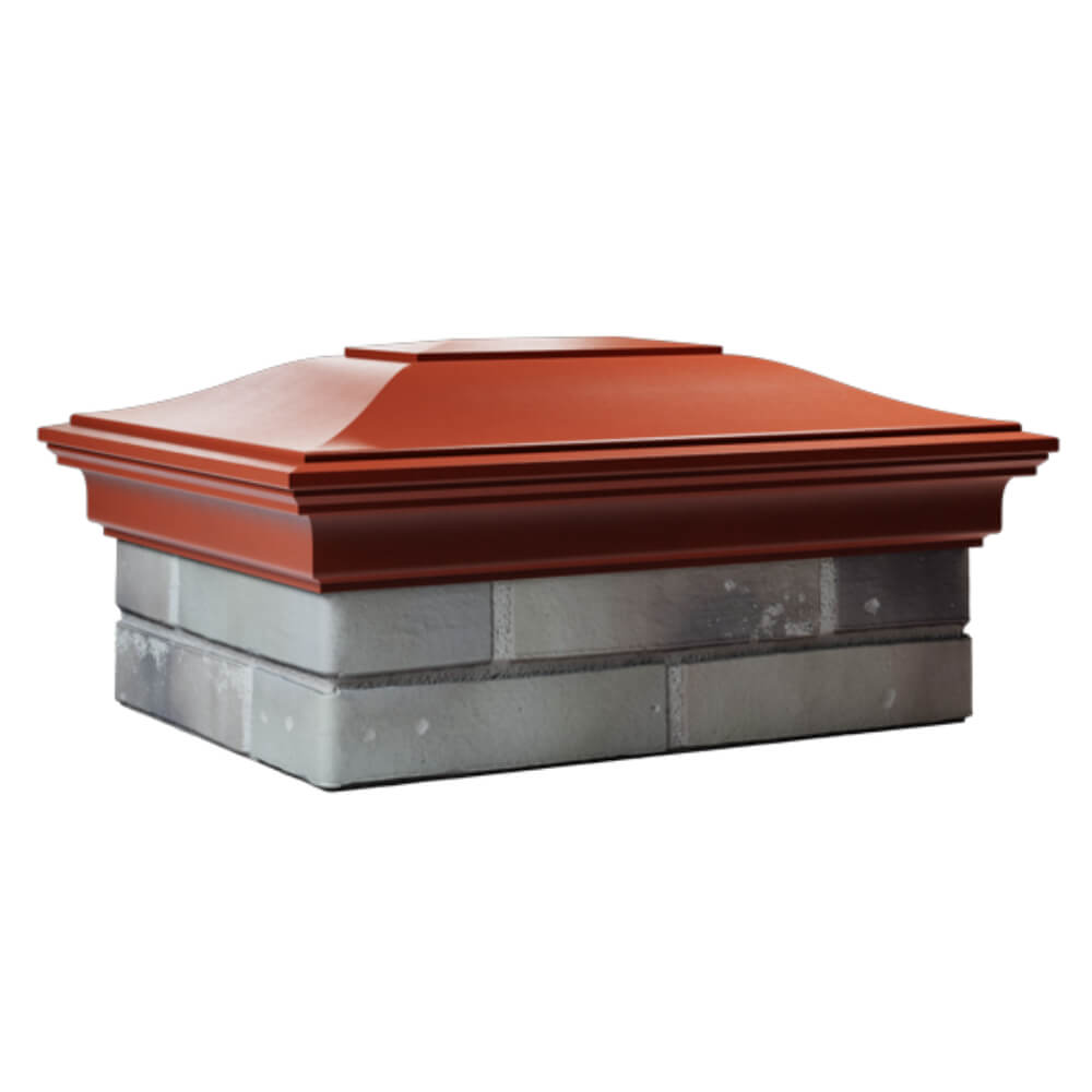 Колпак Zking Монблан Красный на столб 2х1.5 кирпича (515х385мм) в Минске фото