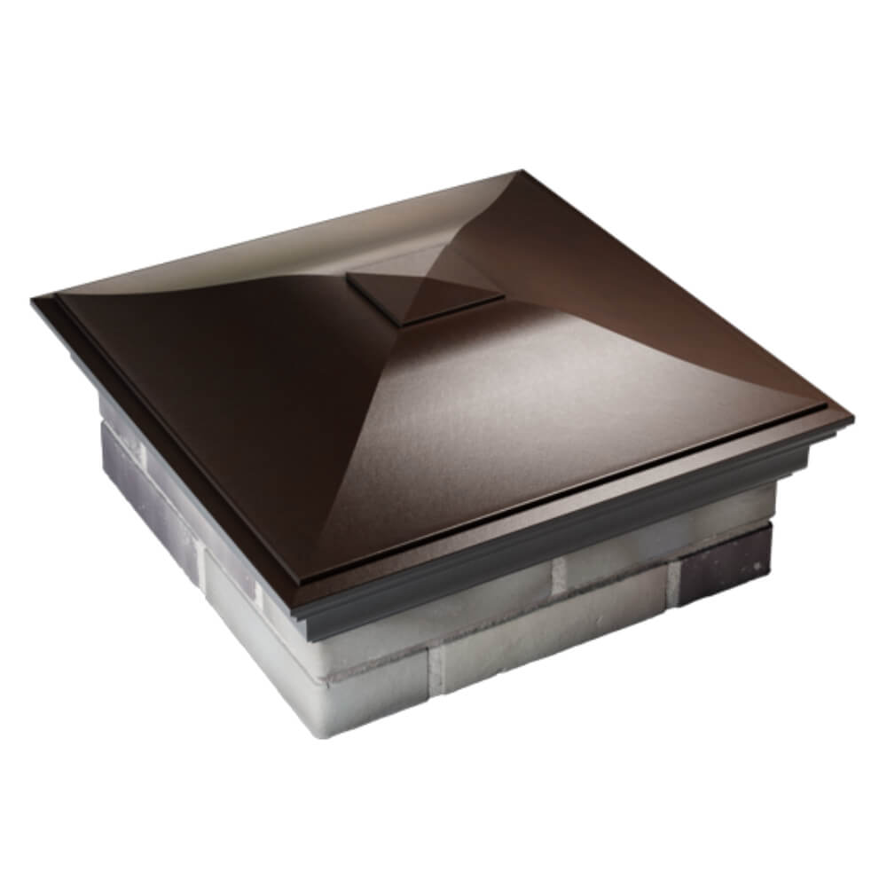 Колпак Zking Монблан Коричневый на столб 2х2 кирпича (515х515мм) Минск фото