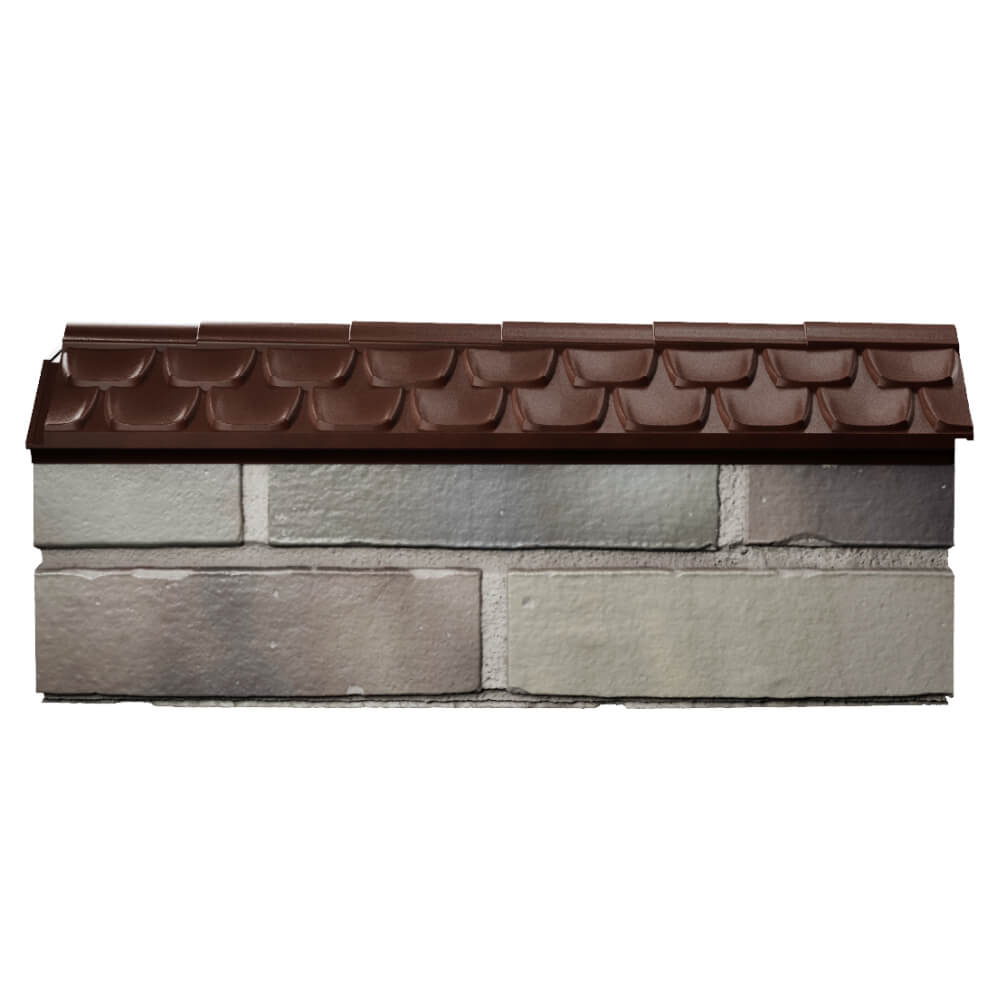 Парапет Zking Эльбрус Коричневый с посадкой на 0.5 кирпича (130мм) в Минске фото