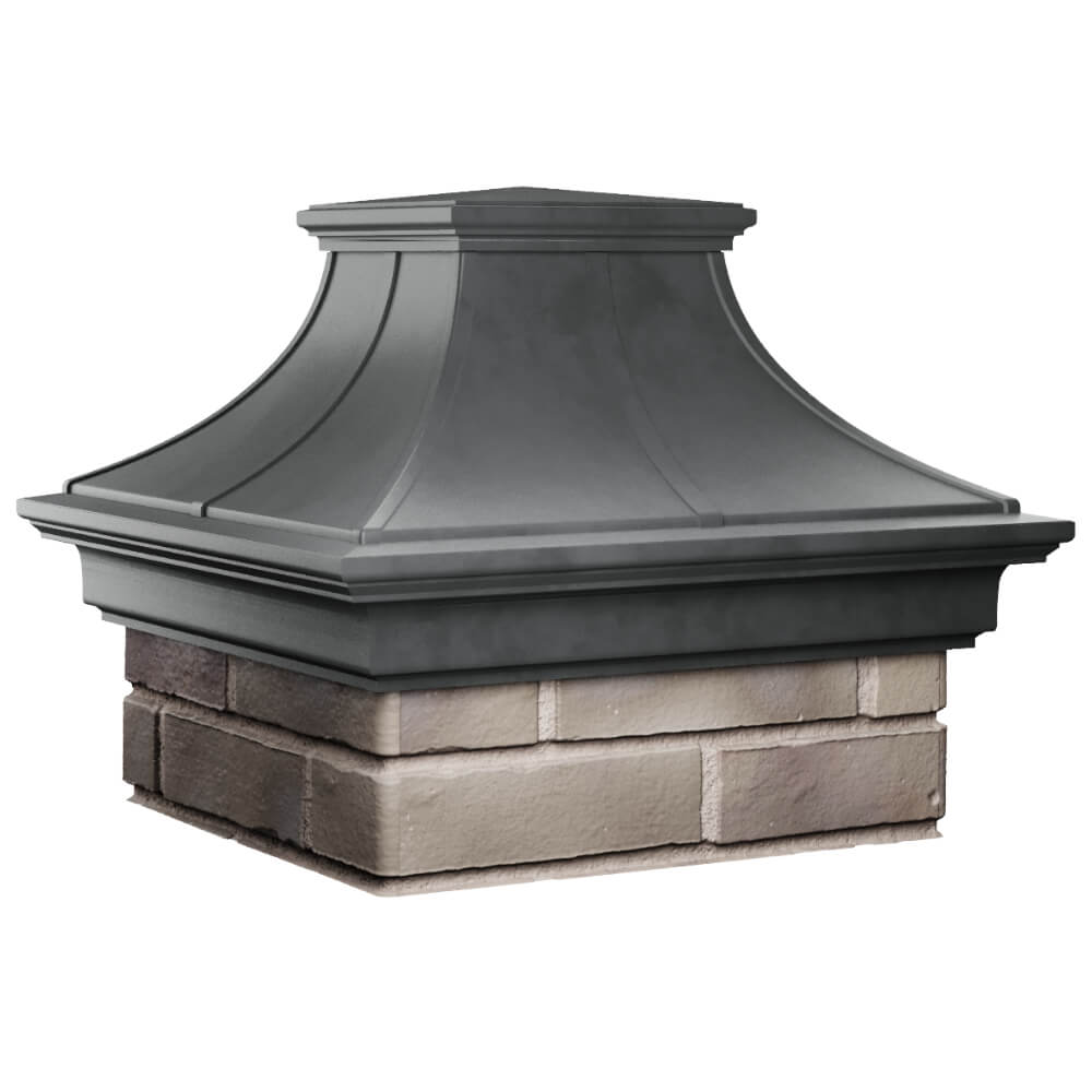 Колпак Zking Монблан Премиум Серый на столб 1.5х1.5 кирпича (385х385мм) в Минске фото