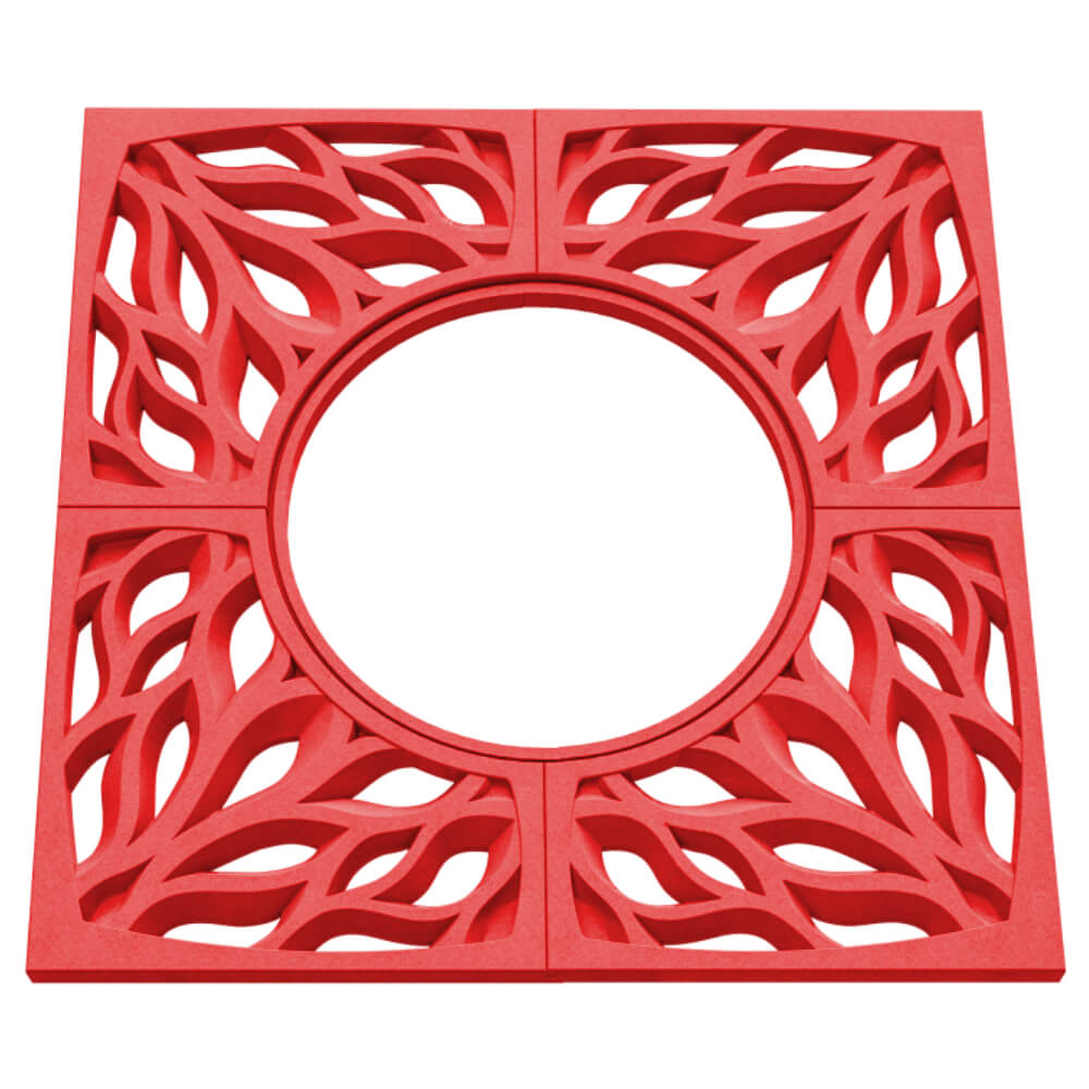 Приствольная решетка для дерева ZKING CRUST 1.2х1.2м Красная в Минске фото