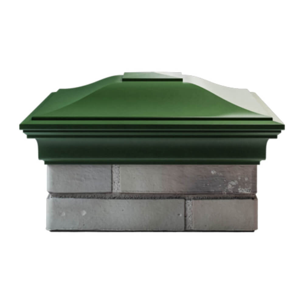 Колпак Zking Монблан Зеленый на столб 1.5х1.5 еврокирпича 0.7НФ (355х355мм) Минск фото