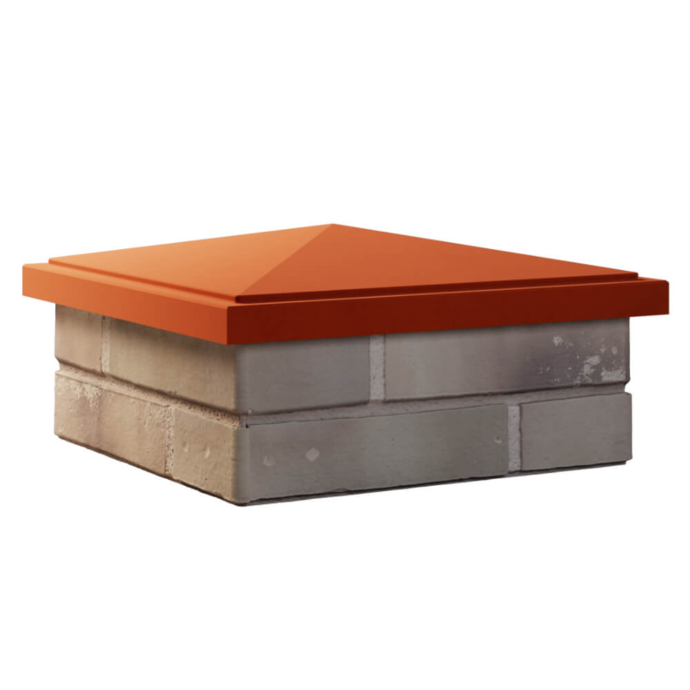 Колпак Zking БонаМоно Красный на столб 1.5х1.5 кирпича (385х385, 400х400мм) в Минске фото