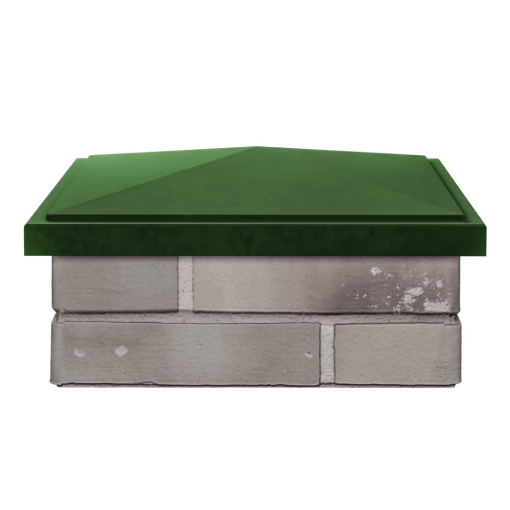 Колпак Zking БонаМоно Зеленый на столб 1.5х1.5 кирпича (385х385, 400х400мм) Минск фото