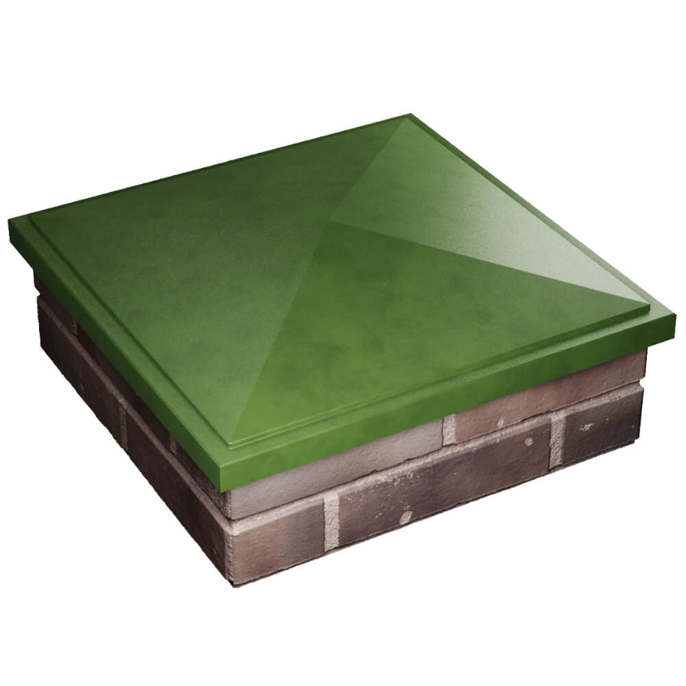 Колпак Zking БонаМоно Зеленый на столб 2х2 кирпича (515х515, 530х530мм) в Минске фото