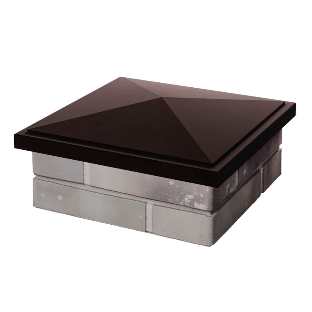 Колпак Zking БонаМоно Коричневый на столб 1.5х1.5 кирпича (385х385, 400х400мм) в Минске фото