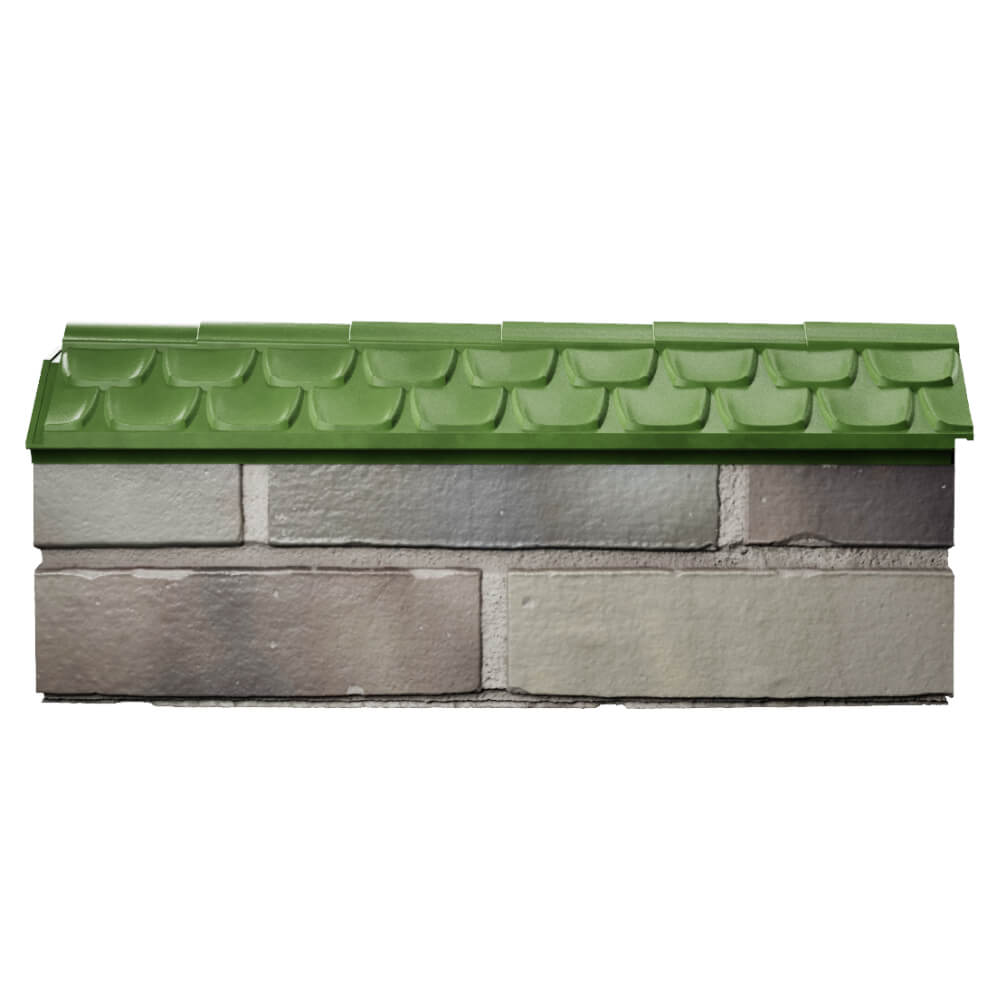 Парапет Zking Эльбрус Зеленый с посадкой на 0.5 кирпича (130мм) в Минске фото