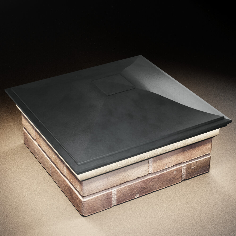 Колпак Zking Монблан Серый на столб 2х2 кирпича (515х515мм) c подсветкой в Минске фото