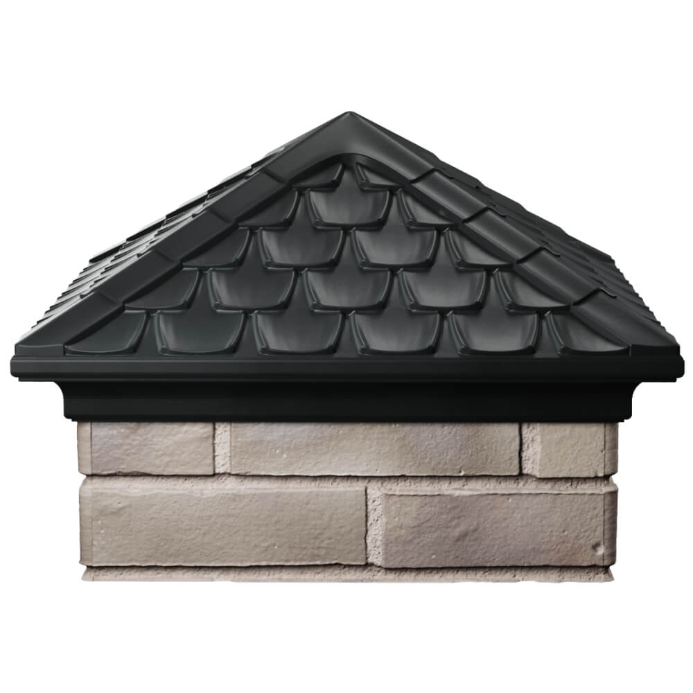 Колпак Zking Эльбрус Черный на столб 1.5х1.5 кирпича (385х385мм) Минск фото