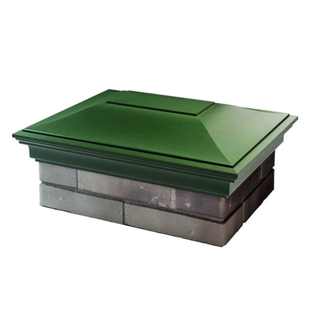 Колпак Zking Монблан Зеленый на столб 2х1.5 кирпича (515х385мм) в Минске фото