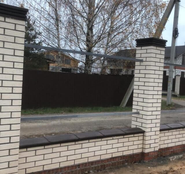 Колпак Zking Бона ХайТек Коричневый на столб 1.5х1.5 кирпича (385х385мм) в Минске фото