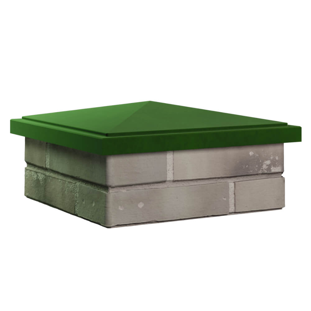 Колпак Zking БонаМоно Зеленый на столб 1.5х1.5 кирпича (385х385, 400х400мм) в Минске фото