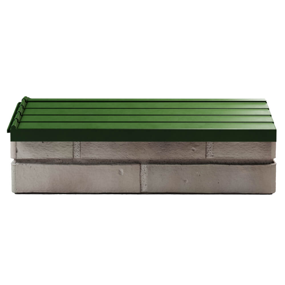 Парапет Zking Бона ХайТек Зеленый с посадкой на 1 кирпич (200/225/255мм) в Минске фото