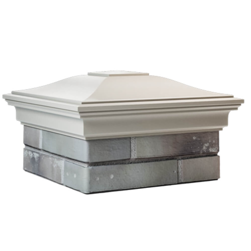 Колпак Zking Монблан Бежевый на столб 1.5х1.5 кирпича (385х385мм) в Минске фото