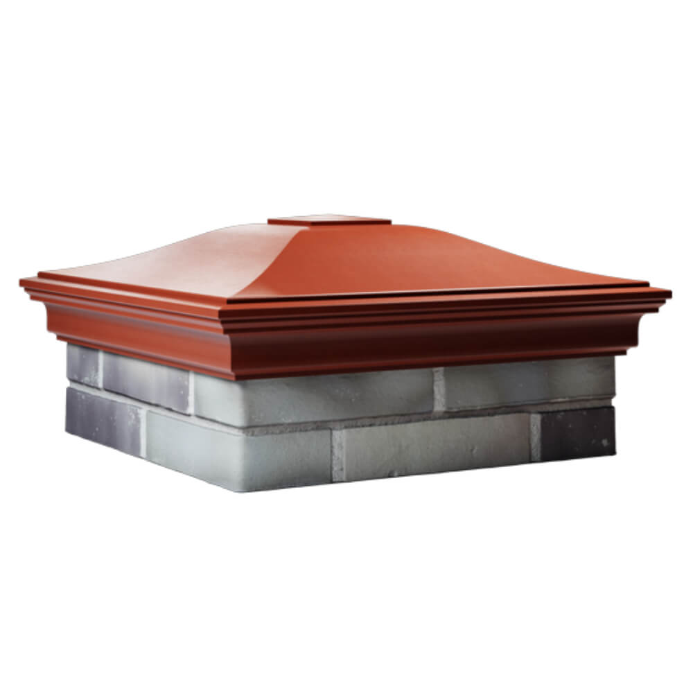 Колпак Zking Монблан Красный на столб 2х2 кирпича (515х515мм) в Минске фото