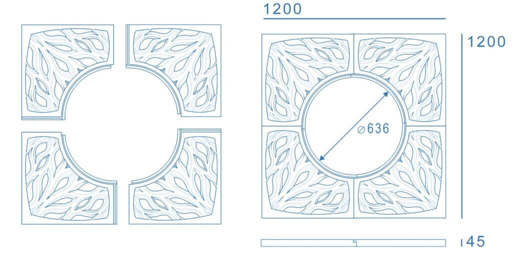 Приствольная решетка для дерева ZKING CRUST 1.2х1.2м Черная в Минске фото