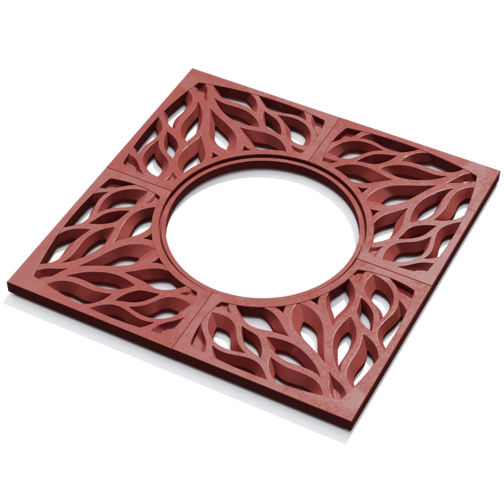 Приствольная решетка для дерева ZKING CRUST 1.2х1.2м Красная в Минске фото