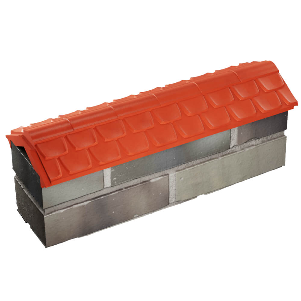 Парапет Zking Эльбрус Красный с посадкой на 0.5 кирпича (130мм) в Минске фото