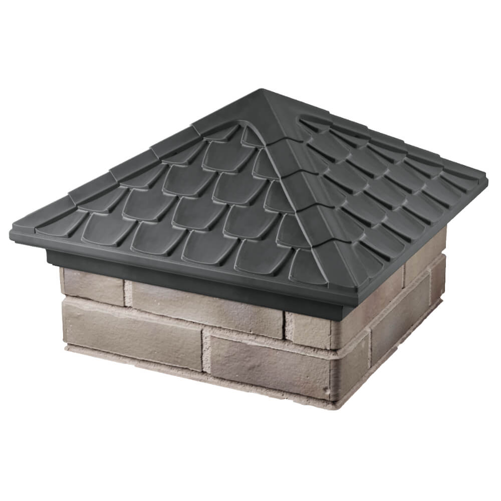 Колпак Zking Эльбрус Серый на столб 1.5х1.5 кирпича (385х385мм) в Минске фото