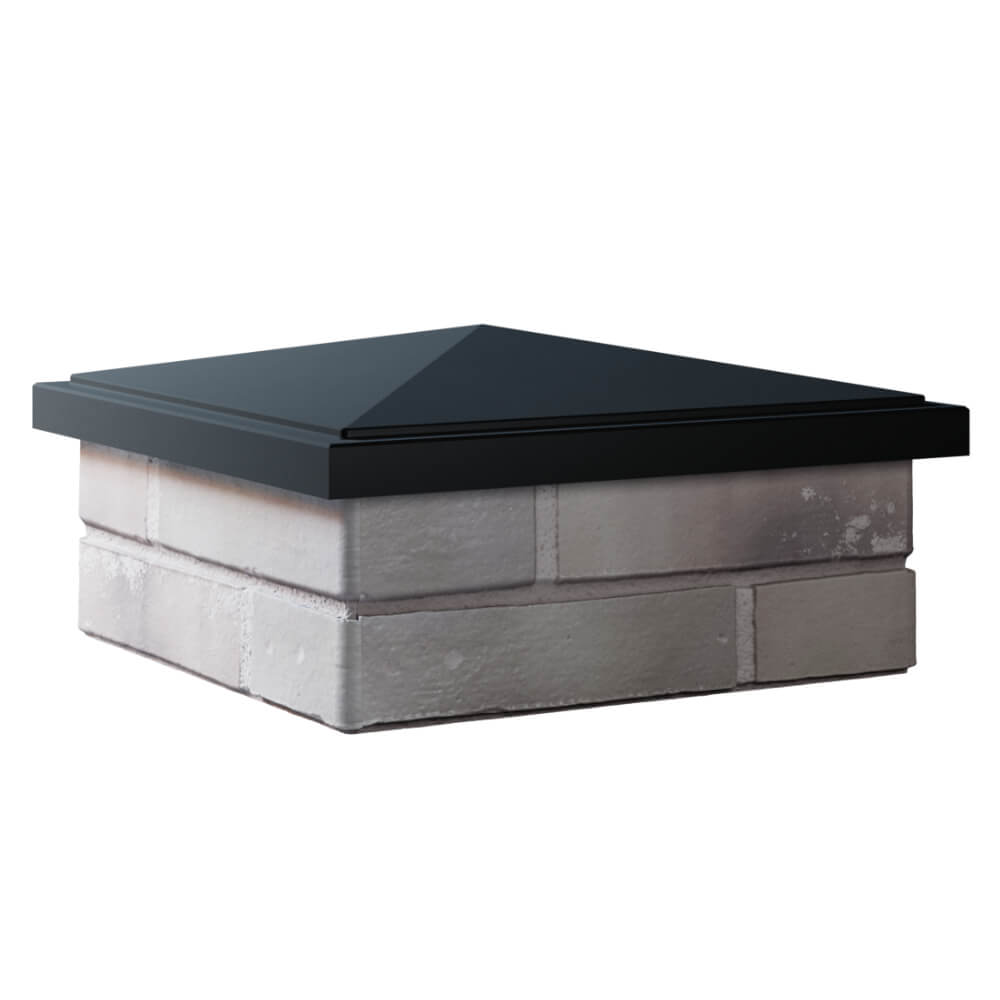 Колпак Zking БонаМоно Черный на столб 1.5х1.5 кирпича (385х385, 400х400мм) в Минске фото