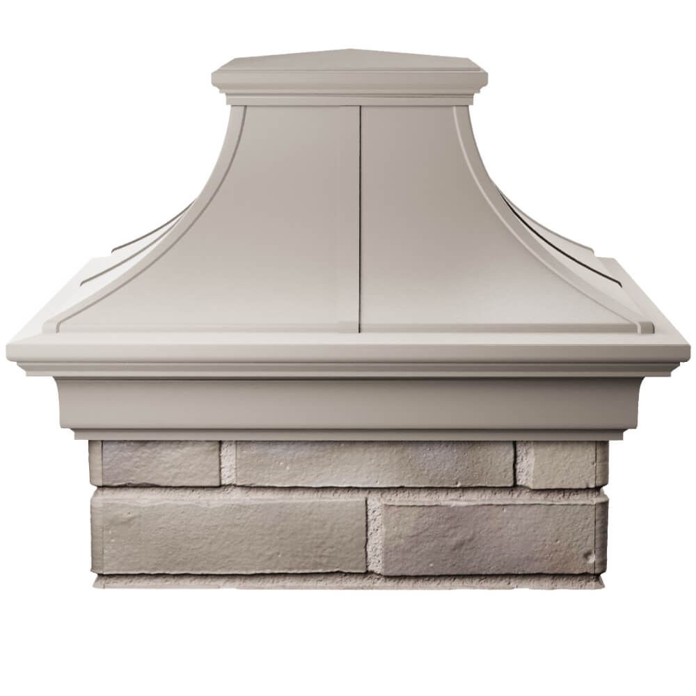 Колпак Zking Монблан Премиум Бежевый на столб 1.5х1.5 кирпича (385х385мм) Минск фото