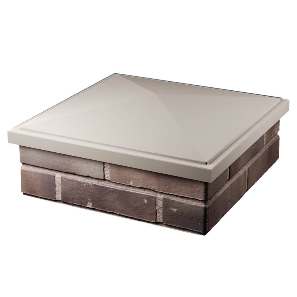 Колпак Zking БонаМоно Бежевый на столб 2х2 кирпича (515х515, 530х530мм) в Минске фото