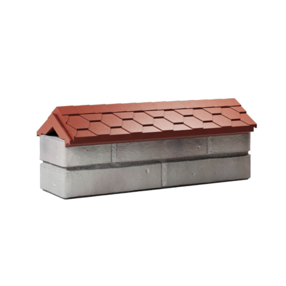 Парапет Zking Эверест Красный с посадкой на 0.5 кирпича (130мм) Минск фото