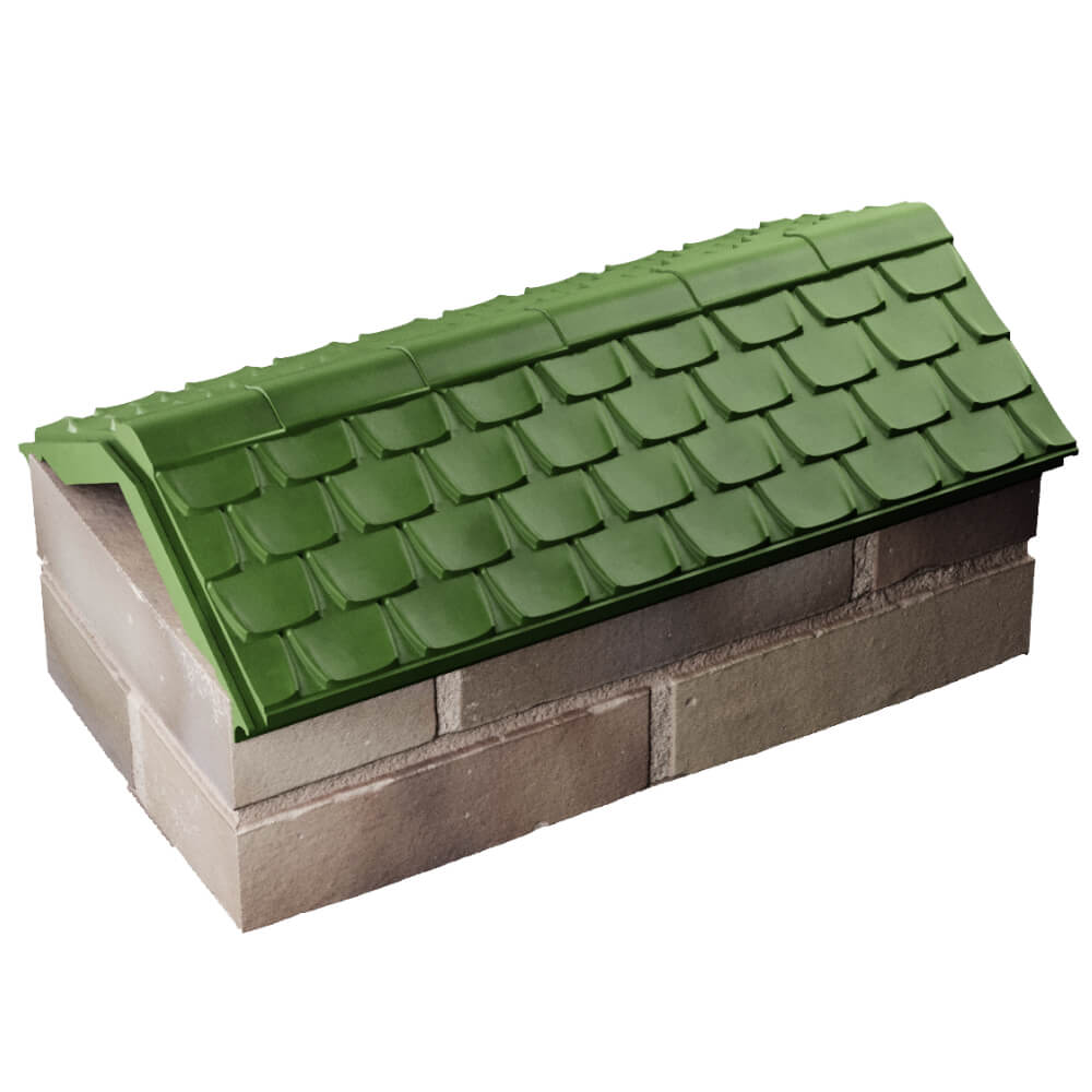 Парапет Zking Эльбрус Зеленый с посадкой на 1 кирпич (255мм) в Минске фото