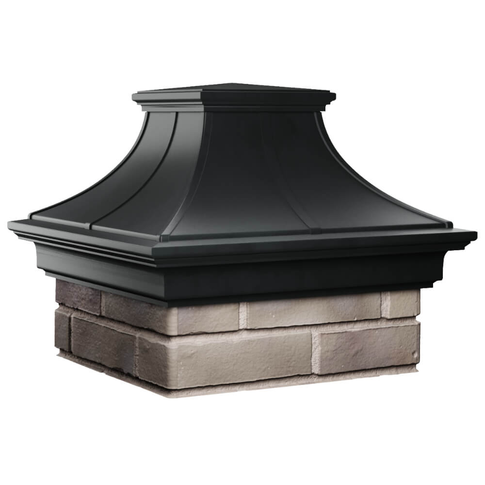 Колпак Zking Монблан Премиум Черный на столб 1.5х1.5 кирпича (385х385мм) в Минске фото