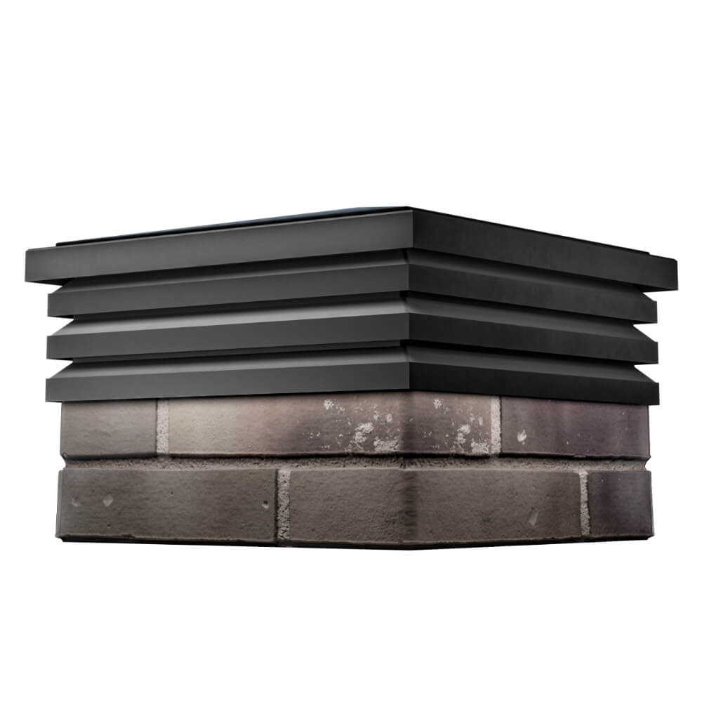 Колпак Zking Бона ХайТек Черный на столб 1.5х1.5 кирпича (385х385мм) в Минске фото