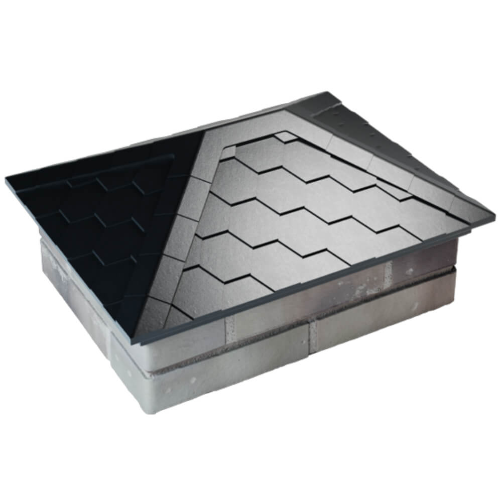 Колпак Zking Эверест Черный на столб 2х1.5 кирпича (520х390мм) Минск фото