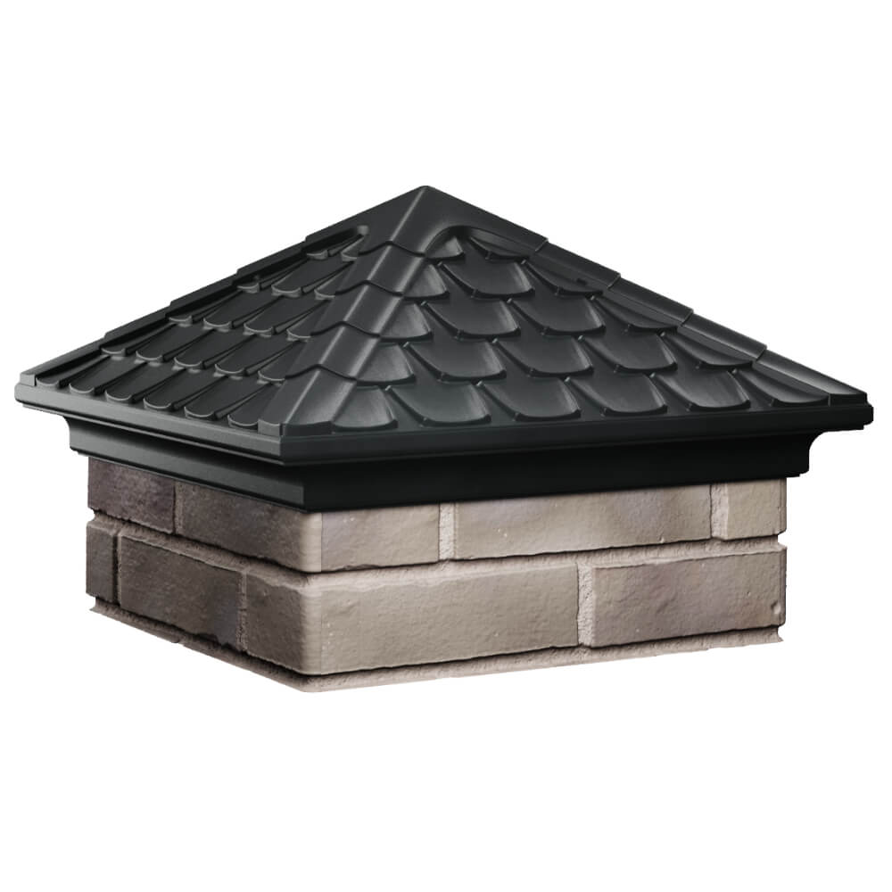 Колпак Zking Эльбрус Черный на столб 1.5х1.5 кирпича (385х385мм) в Минске фото