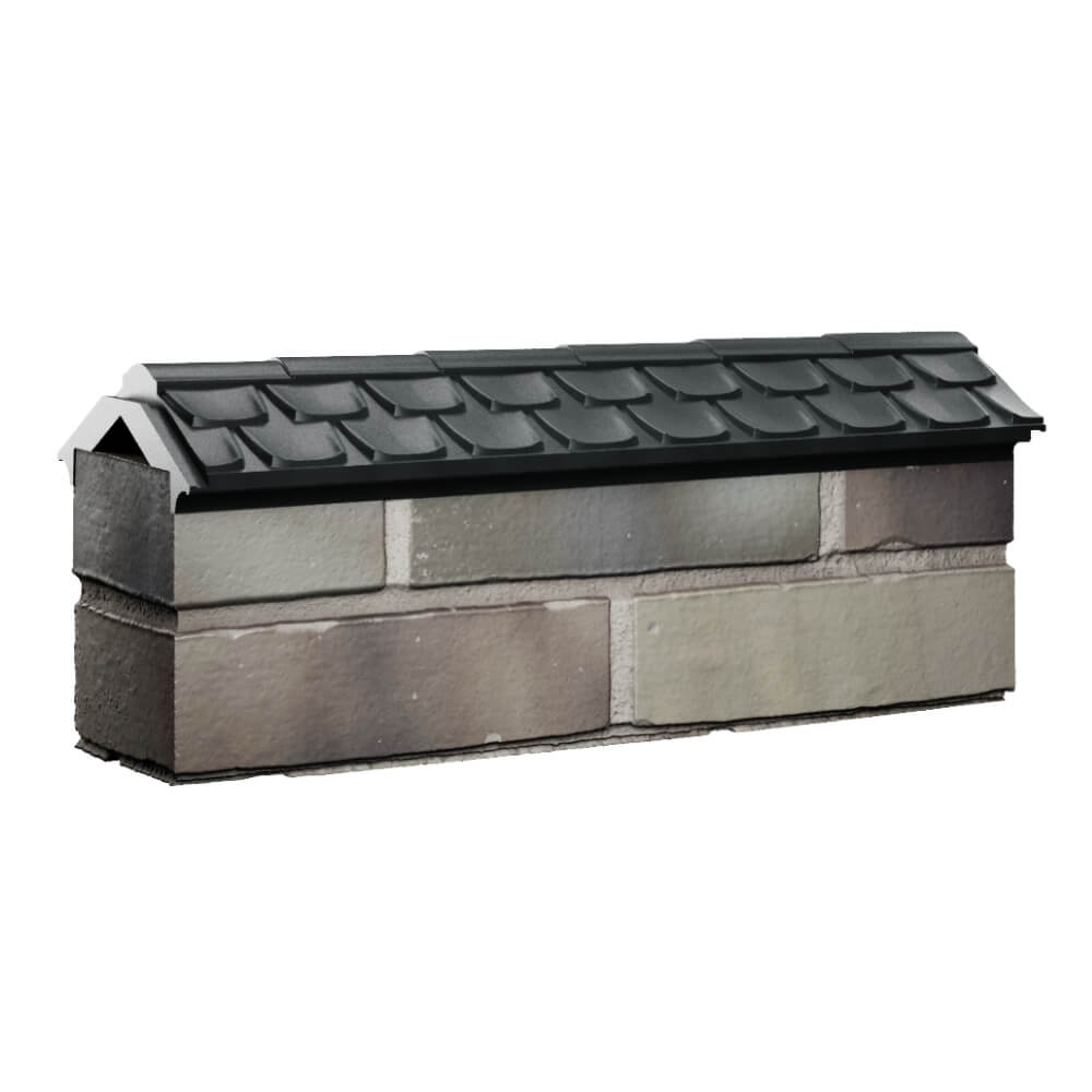 Парапет Zking Эльбрус Черный с посадкой на 0.5 кирпича (130мм) Минск фото