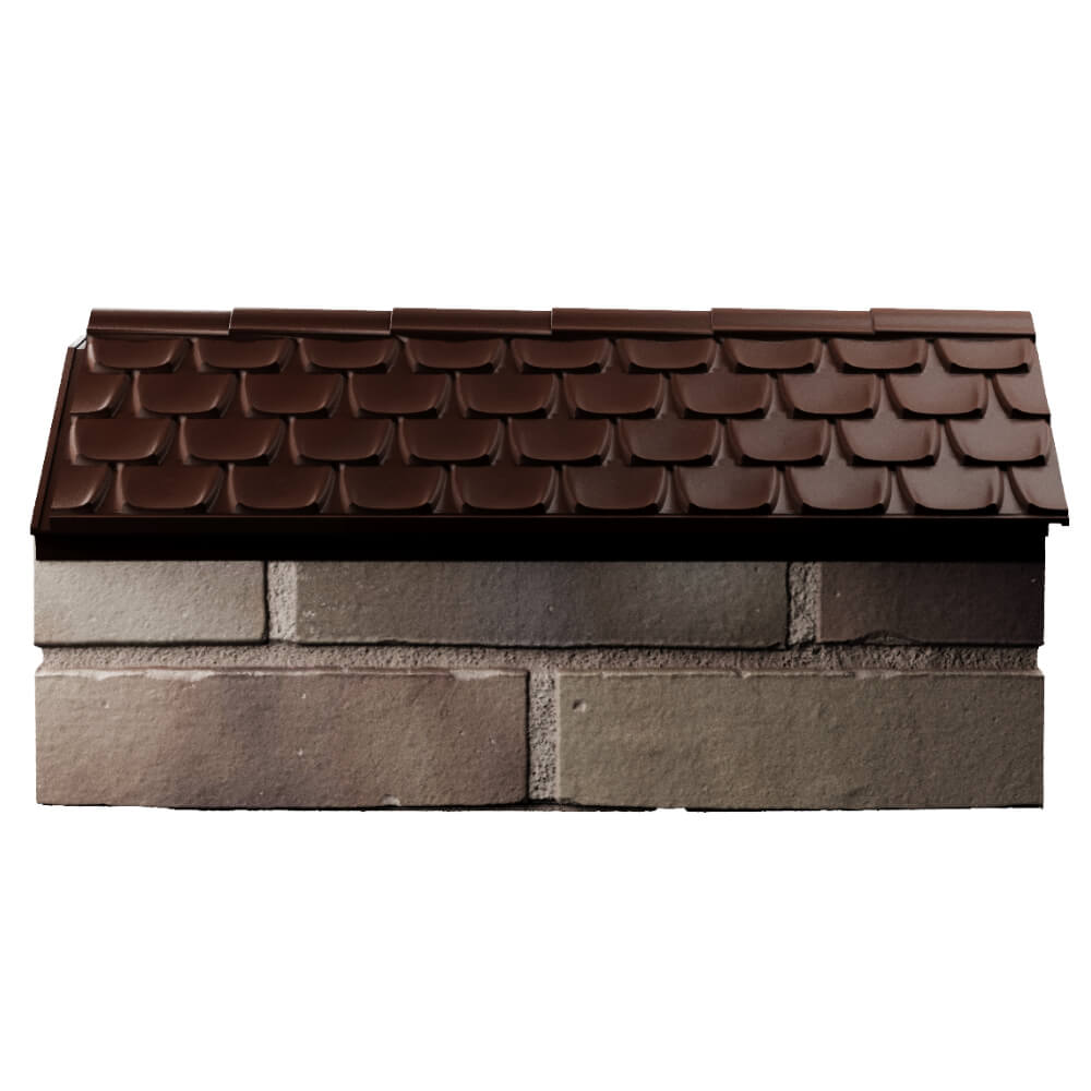Парапет Zking Эльбрус Коричневый с посадкой на 1 кирпич (255мм) в Минске фото