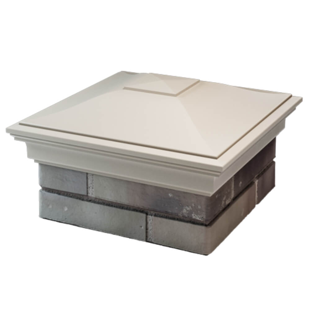 Колпак Zking Монблан Бежевый на столб 1.5х1.5 кирпича (385х385мм) в Минске фото