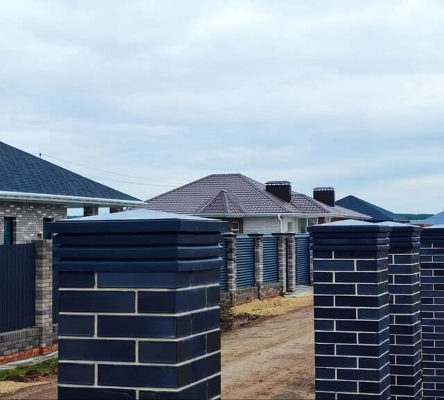 Колпак Zking Бона ХайТек Серый на столб 1.5х1.5 кирпича (385х385мм) в Минске фото