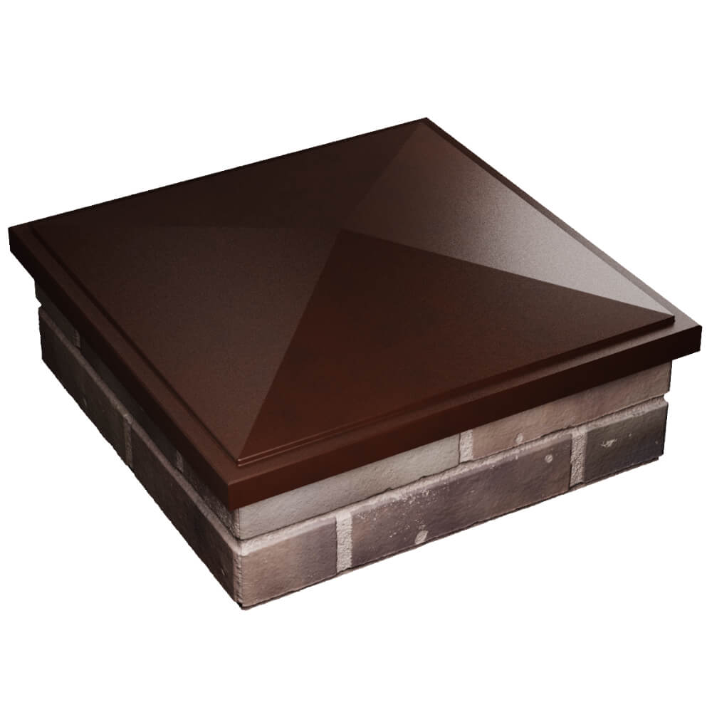 Колпак Zking БонаМоно Коричневый на столб 2х2 кирпича (515х515, 530х530мм) в Минске фото