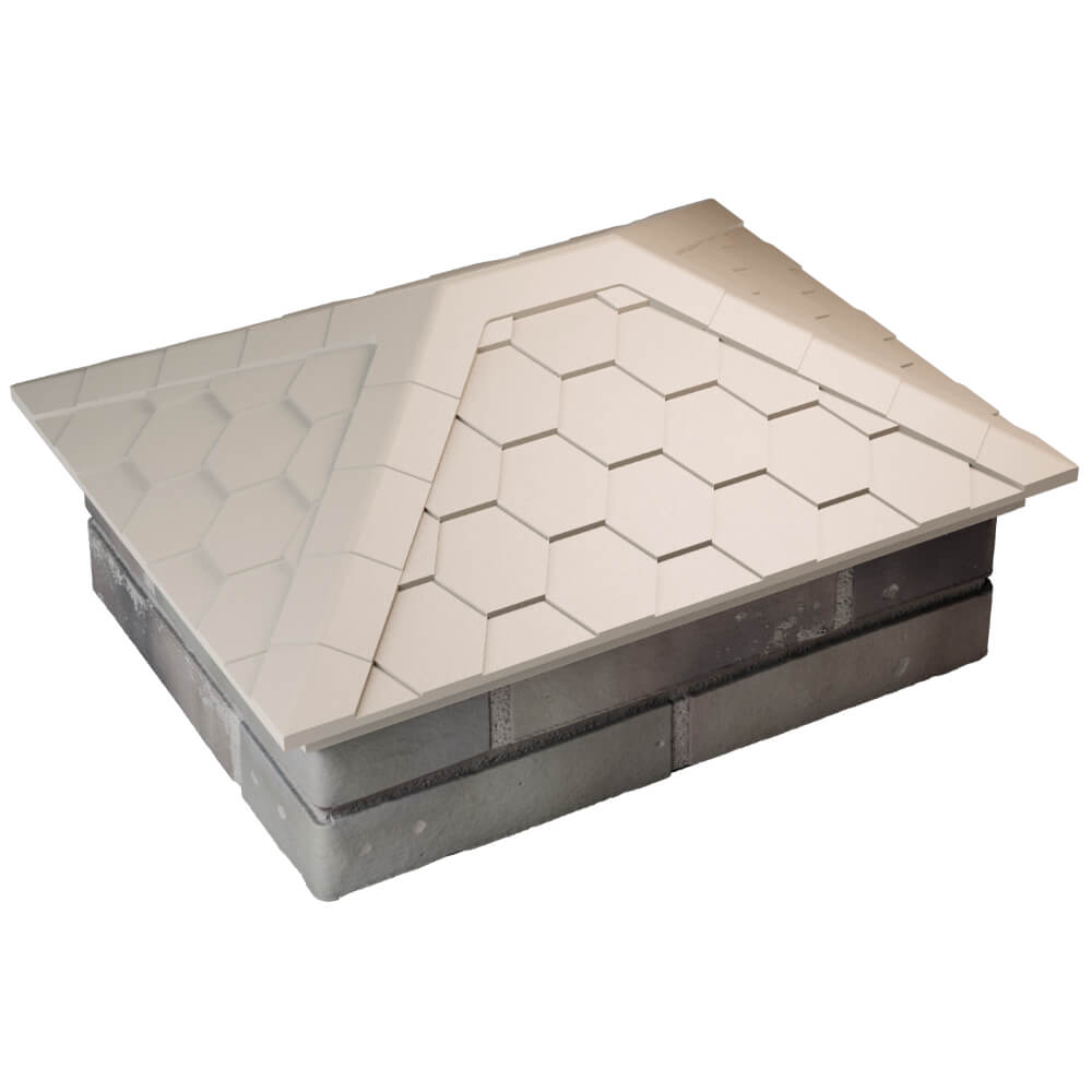 Колпак Zking Эверест Бежевый на столб 2х1.5 кирпича (520х390мм) Минск фото