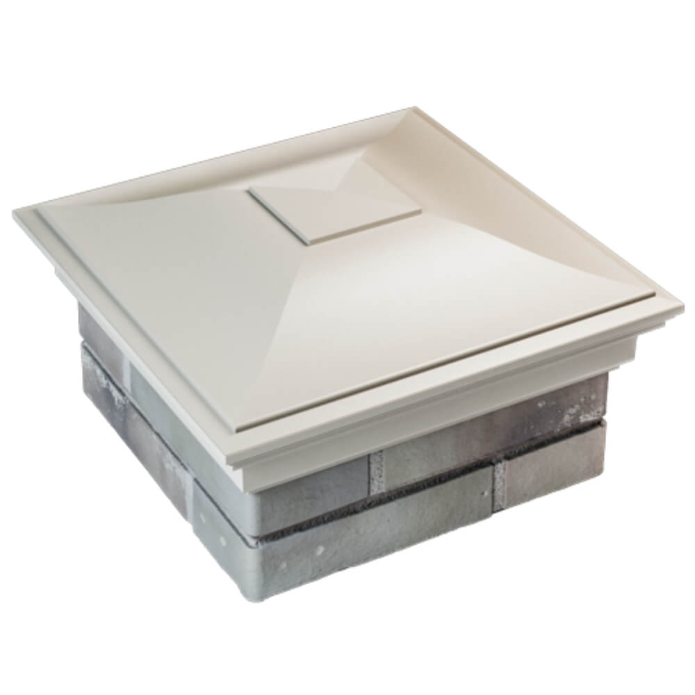 Колпак Zking Монблан Бежевый на столб 1.5х1.5 кирпича (385х385мм) в Минске фото