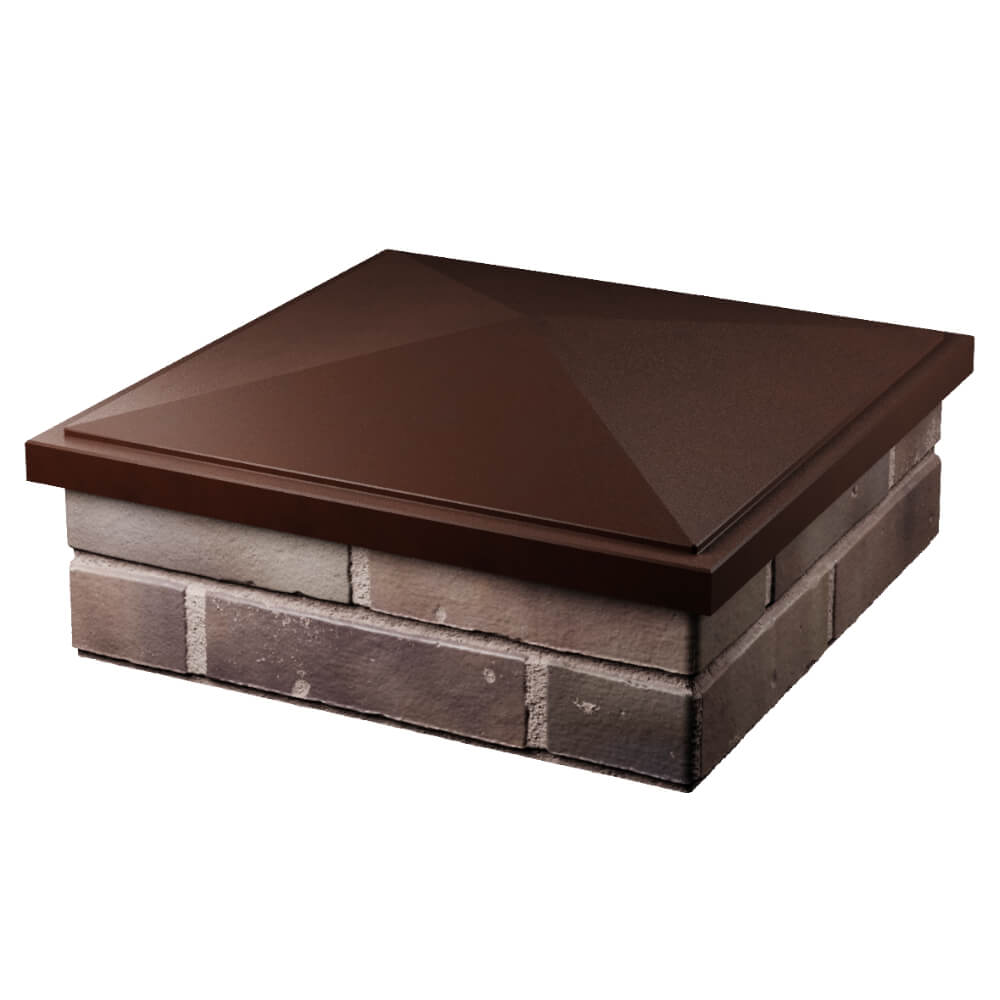 Колпак Zking БонаМоно Коричневый на столб 2х2 кирпича (515х515, 530х530мм) в Минске фото