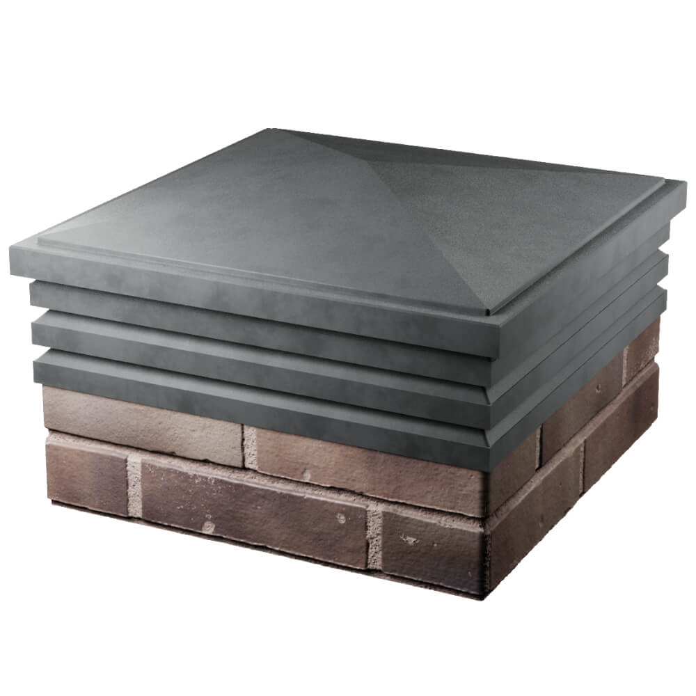 Колпак Zking Бона ХайТек Серый на столб 2х2 кирпича (513х513мм) в Минске фото