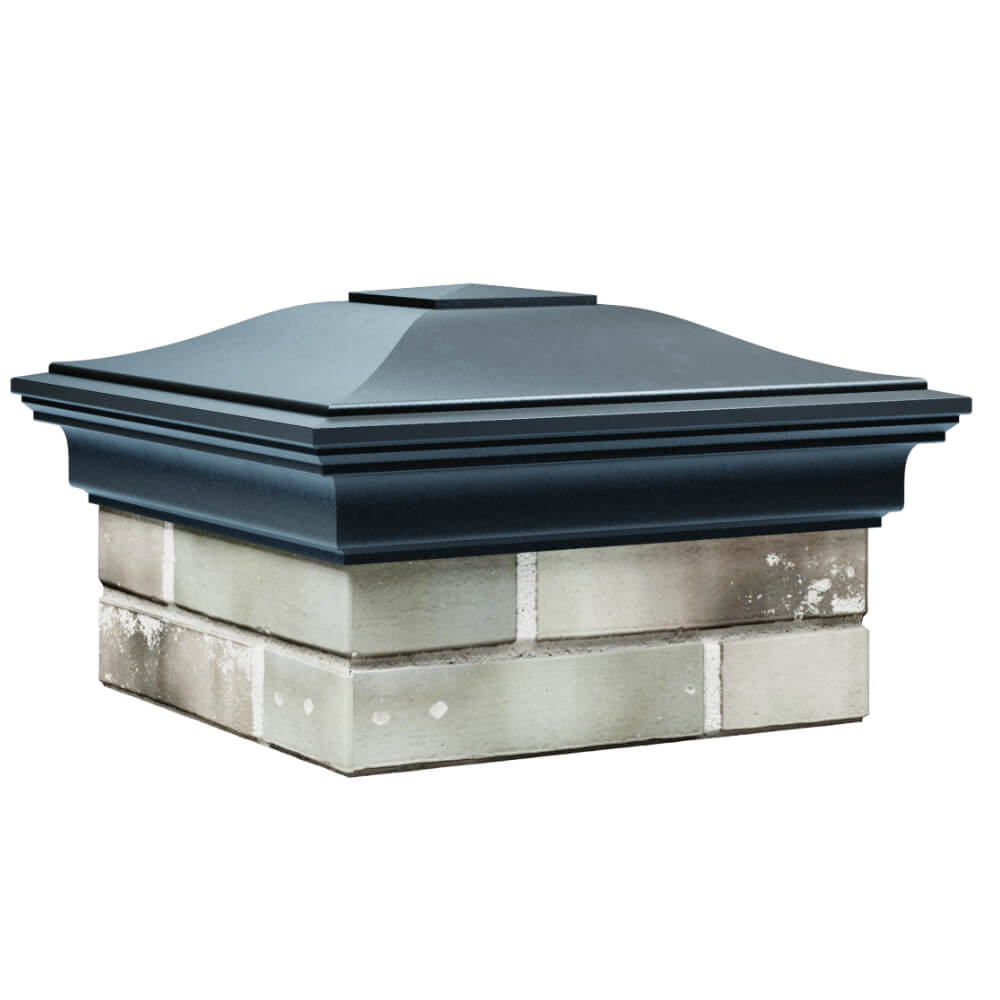 Колпак Zking Монблан Серый на столб 1.5х1.5 кирпича (385х385мм) в Минске фото