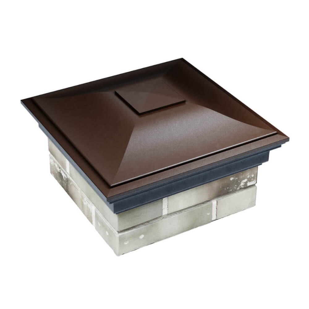 Колпак Zking Монблан Коричневый на столб 1.5х1.5 еврокирпича 0.7НФ (355х355мм) в Минске фото