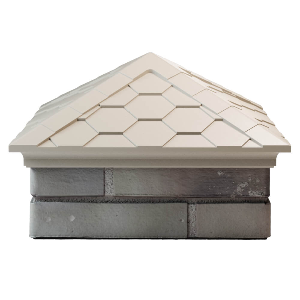 Колпак Zking Эверест Бежевый на столб 1.5х1.5 кирпича (390х390мм) Минск фото