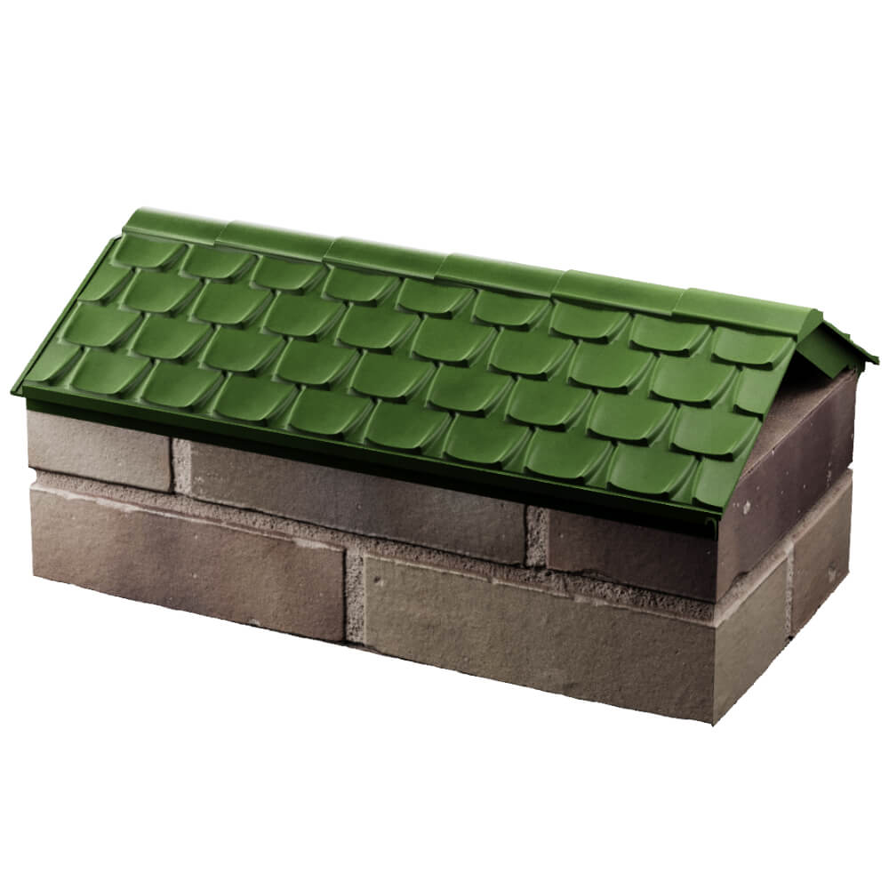 Парапет Zking Эльбрус Зеленый с посадкой на 1 кирпич (255мм) в Минске фото