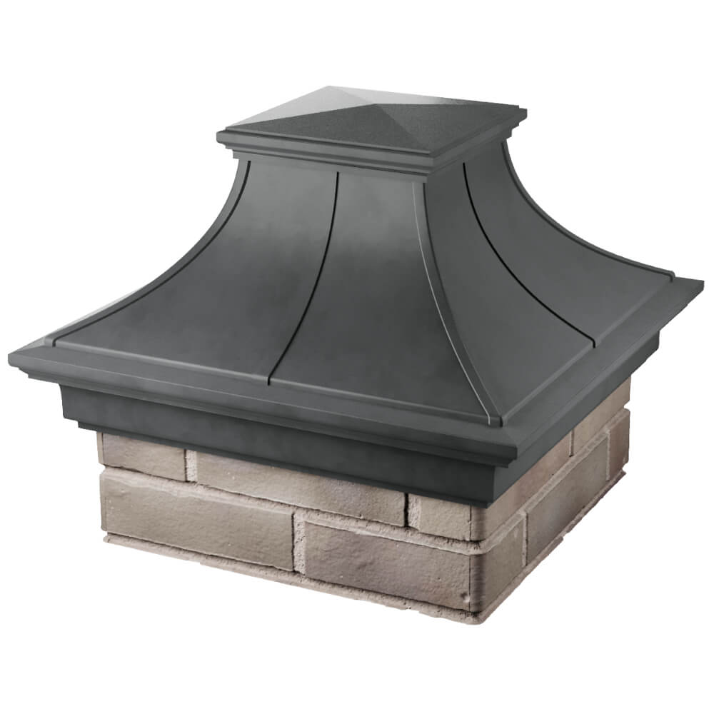 Колпак Zking Монблан Премиум Серый на столб 1.5х1.5 кирпича (385х385мм) в Минске фото